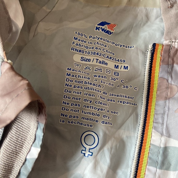 Womens light camo Kway packable rain coat jacket - Picture 2 of 8